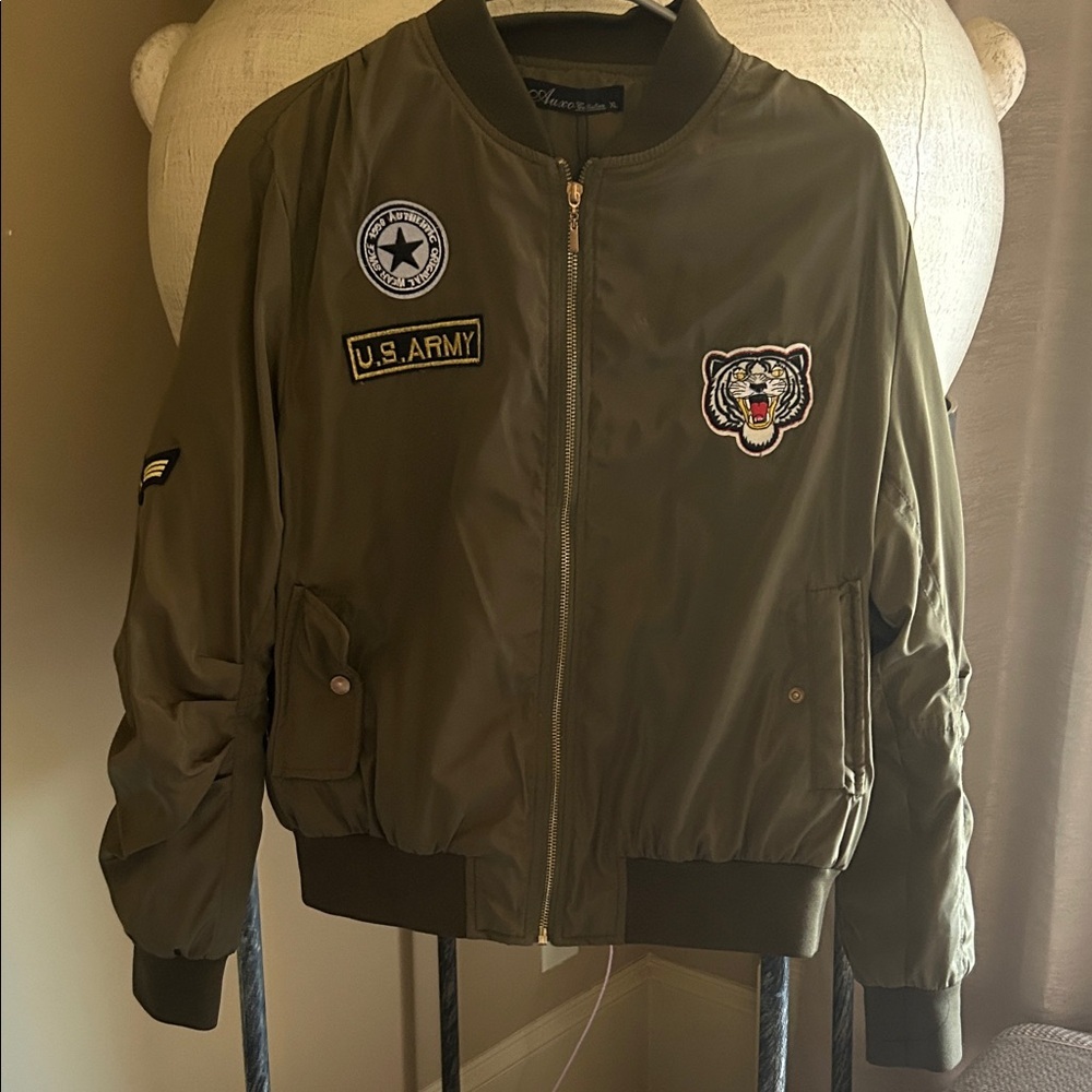 Alpha Industries Kids Olive Green Bomber Jacket